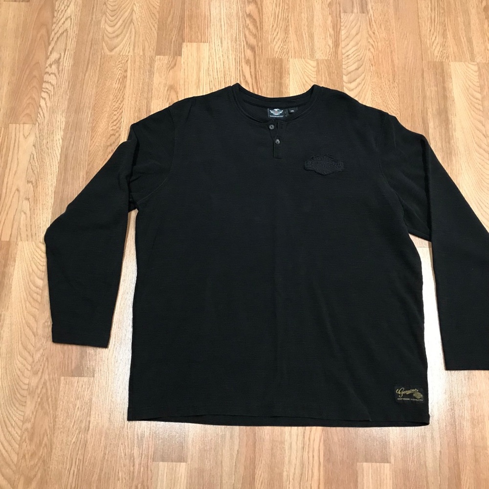 Harley Davidson black thermal long sleeve shirt